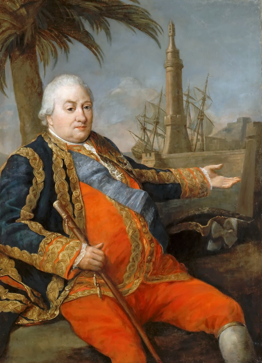 بيير أندريه دي سوفرين دي سانت تروبيه 1729-1788 بواسطة بومبيو جيرولامو باتوني