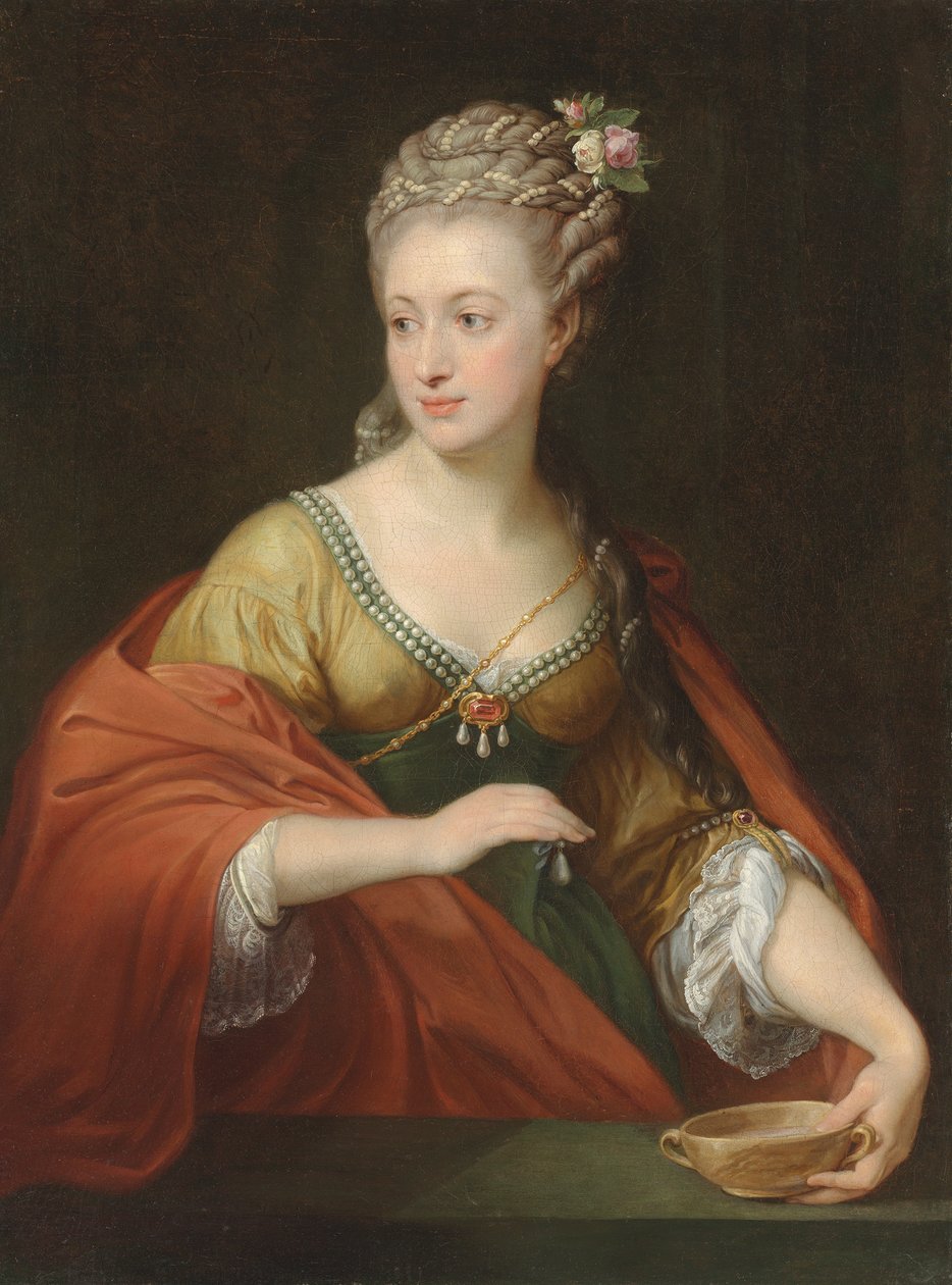 صورة ألكسندرا إيفتيخيفنا ديميدوفا 1724-1789 باسم كليوباترا ، أوائل سبعينيات القرن السابع عشر. بواسطة بومبيو جيرولامو باتوني