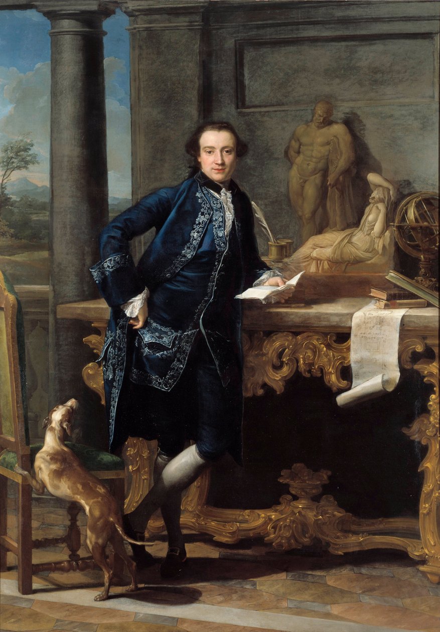 Portrait of the English intellectual Charles John Crowles (1738-1811) Painting by Pompeo Batoni (1708-1787) 18th century Sun. 2,48x1,72 m بواسطة بومبيو جيرولامو باتوني