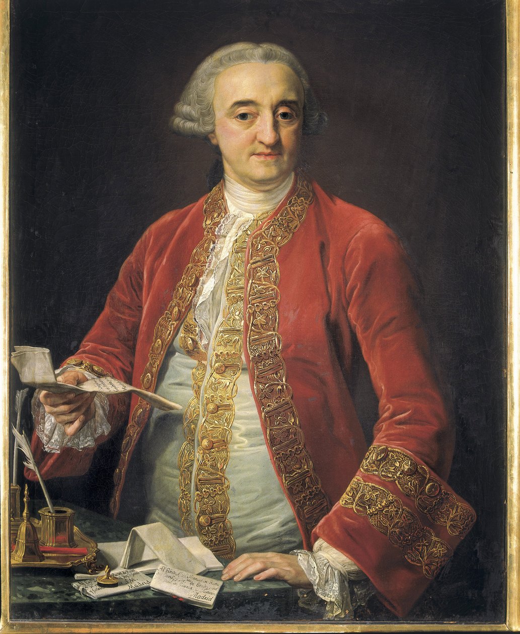 RHODA ، Manuel Rhoda and Arrieta ، علامات (1706-1782). السياسي الاسباني (زيت على قماش) بواسطة بومبيو جيرولامو باتوني