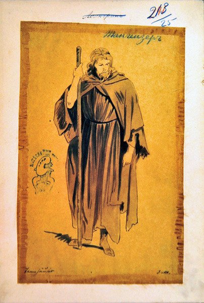 تصميم الأزياء لدور تانهاوزر ، في أوبرا تانهاوسر ، بقلم ريتشارد فاجنر (1813-1883) بواسطة بونوماريف بونوماريف
