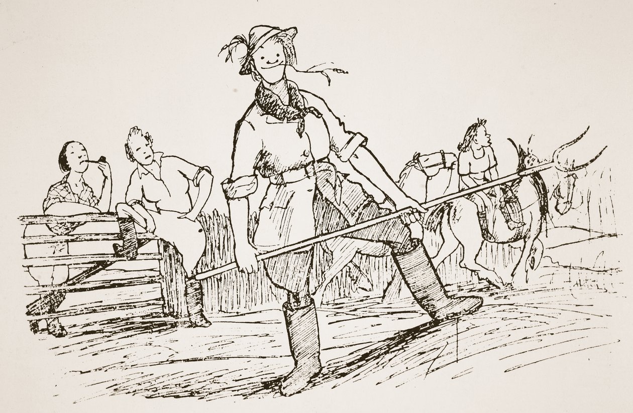 العودة إلى الأرض ، رسم توضيحي من "Pont: An Account of the Life and Work of the Punch الفنان العظيم" بواسطة بونت