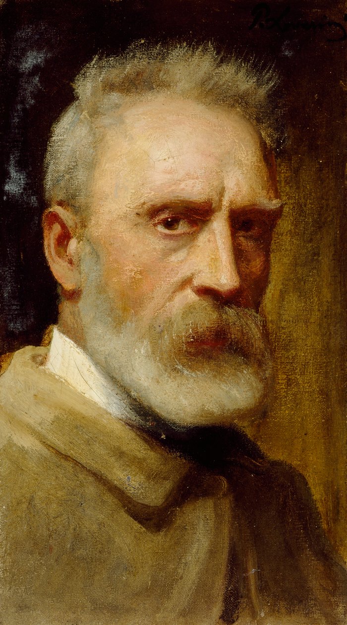 بورتريه ذاتي ، لبونزيانو لوفريني (1845-1929) ، زيت على قماش ، 53x30 سم بواسطة بونزيانو لوفيريني