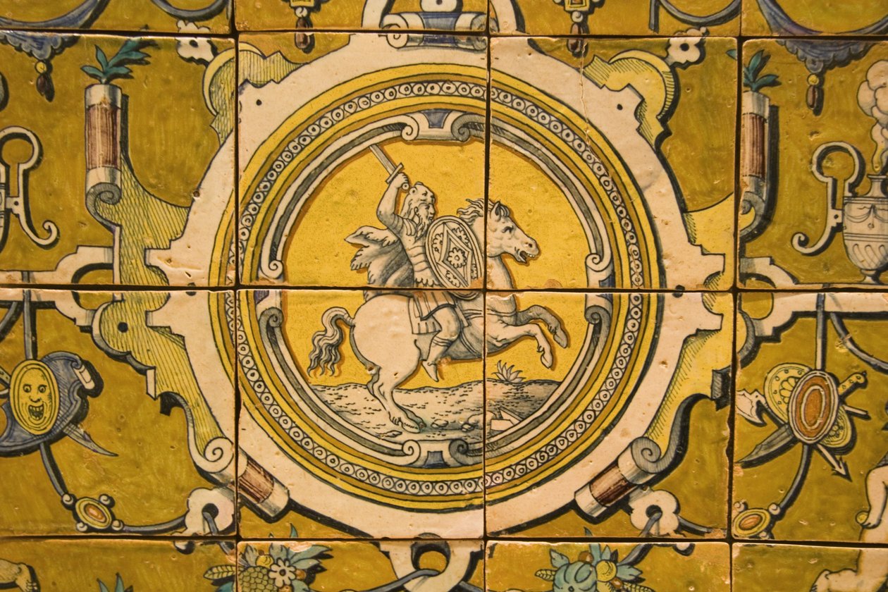 أحضان تيودوسيو الثاني (1568-1630) دوق براغانزا (خزفي) بواسطة المدرسة البرتغالية