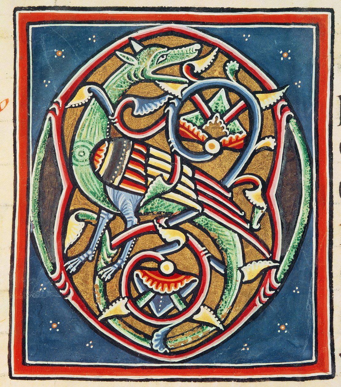 السيدة 3089 fol.35r الأولية المأهولة O ، القرن الثاني عشر أو الثالث عشر بواسطة المدرسة البرتغالية