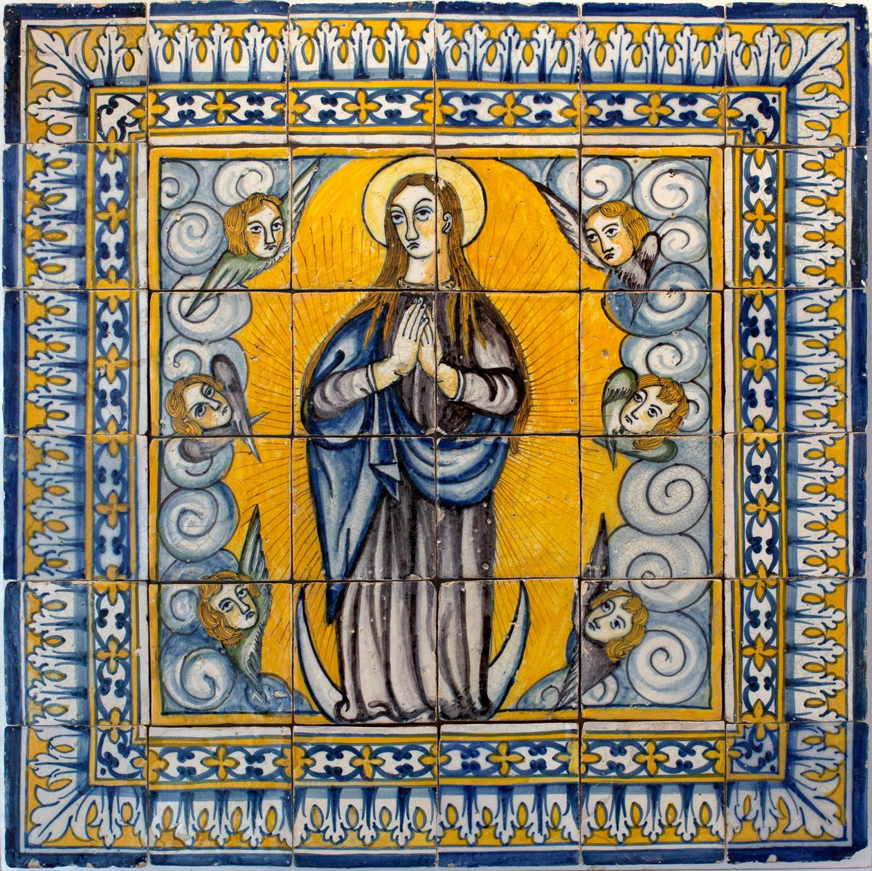 Notre Dame de la Conception - Azulejos de Lisbon (البرتغال) 1650-1675 (سيدة الحبل ، بلاطة ، لشبونة بواسطة المدرسة البرتغالية