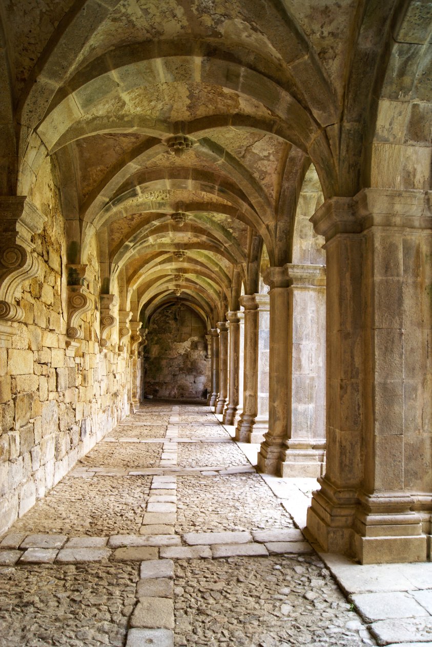 منظر الأديرة ، دير سانتا ماريا دي سالزيداس ، تاروكا ، البرتغال (حجر) بواسطة المدرسة البرتغالية