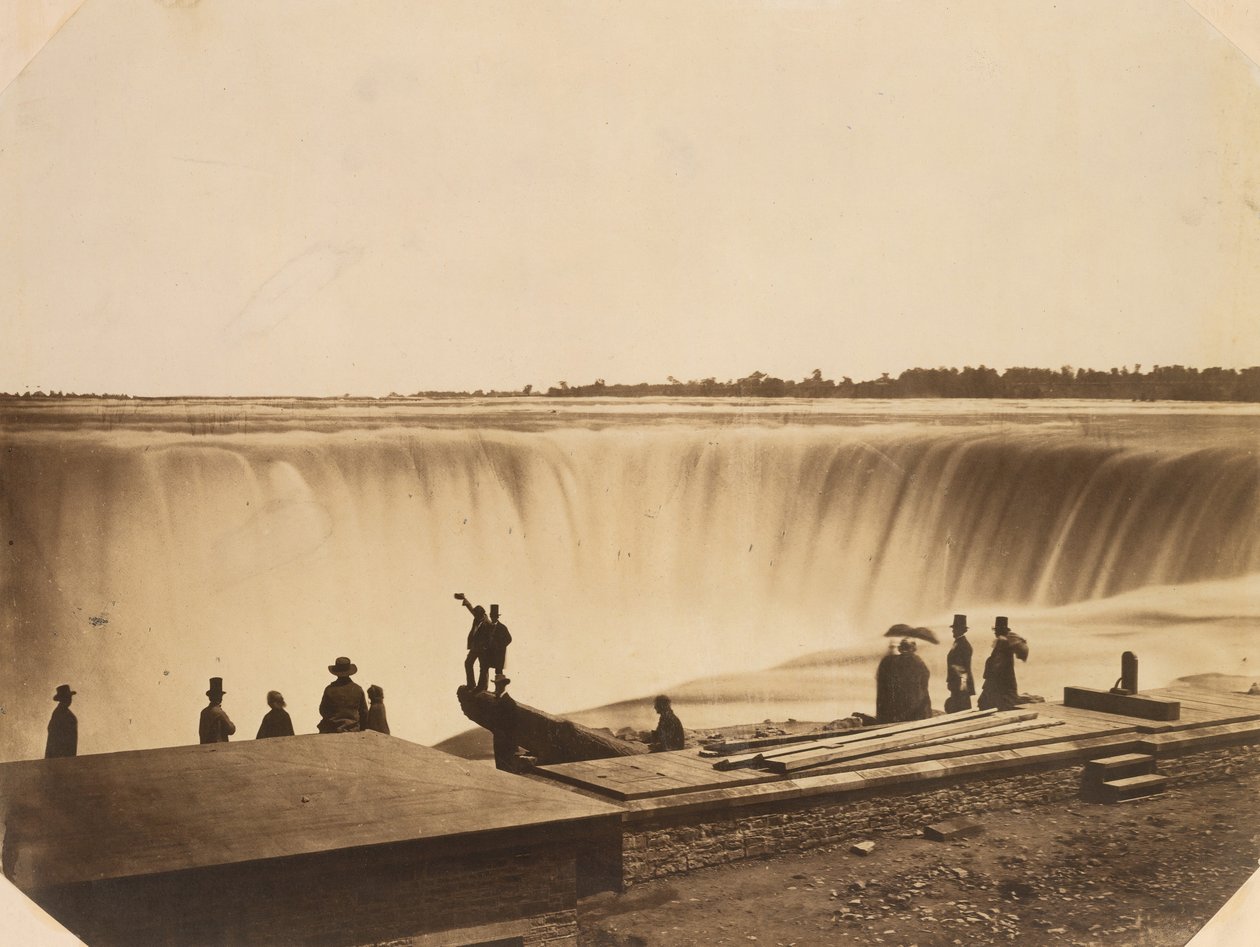 شلالات نياجرا ، كاليفورنيا. 1855. بواسطة ربما بقلم سيلاس إيه هولمز.