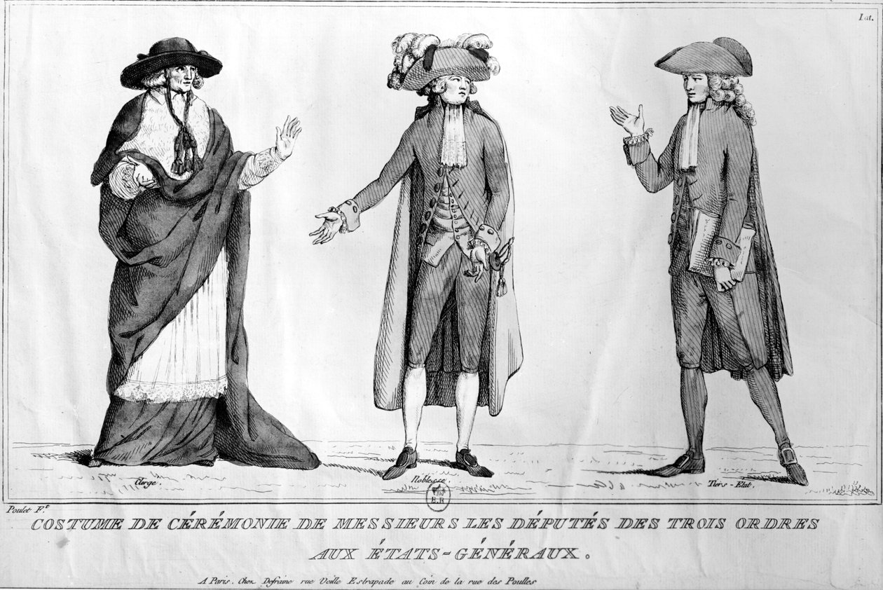 الأزياء الاحتفالية لنواب Trois Ordres aux Etats-Generaux ، 4 مايو 1789 بواسطة دجاج