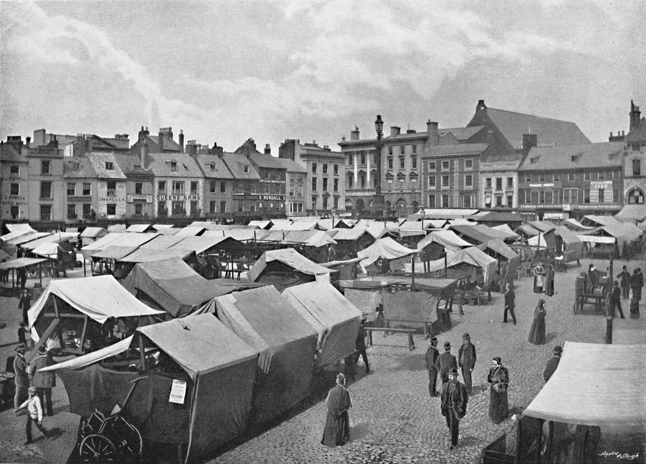 سوق مكان ، نورثامبتون ، c1896 بواسطة شركة بولتون وشركاه