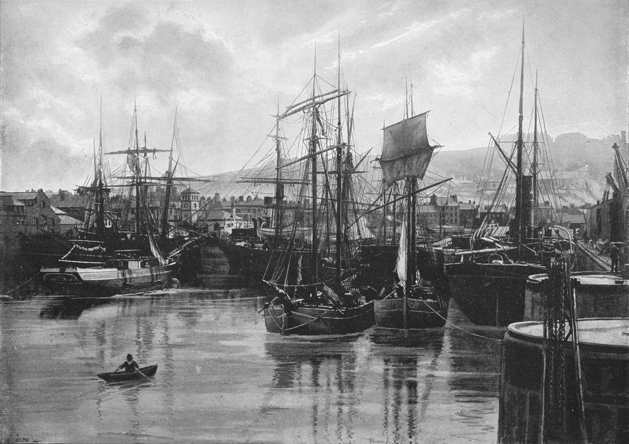The Docks ، Whitehaven ، c1896 بواسطة شركة بولتون وشركاه