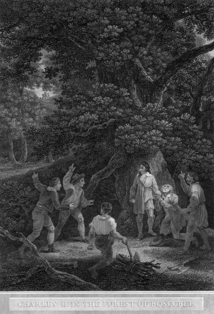 تشارلز الثاني في غابة Boscobel ، 1651. بواسطة بوني ورودس