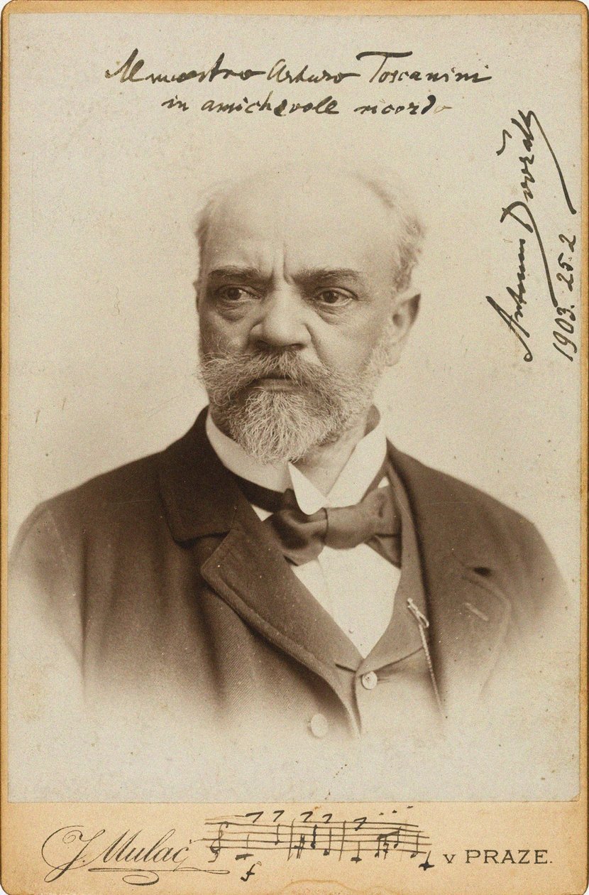 صورة للملحن أنتونين دفوراك 1841-1904 ، ج. 1900. بواسطة براغ. استوديو الصور J. Mulac