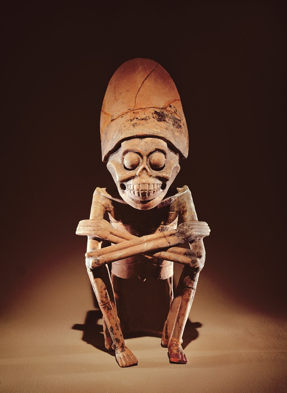 Mictlantecuhtli (Lord of Mictlan) Remojadas Style ، من Los Cerros ، Tierra Blanca ، Vera Cruz (الفخار) بواسطة قبل الكولومبي