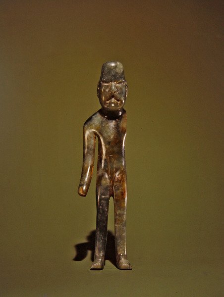رجل واقف ، Olmec Culture (اليشم) بواسطة ما قبل كولومبوس قبل كولومبوس
