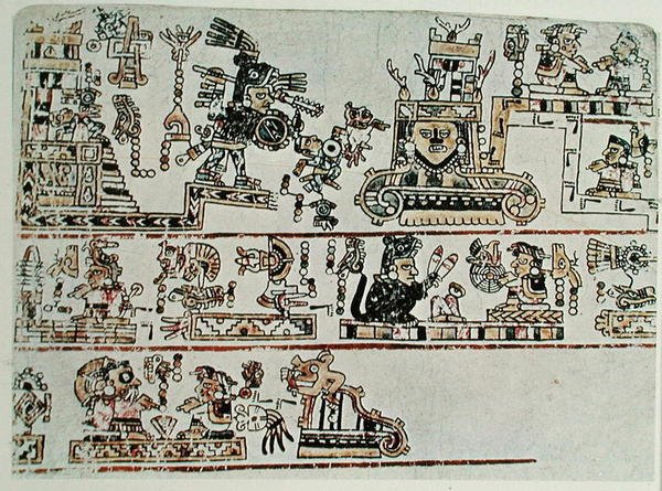 نسخة طبق الأصل من Codex Bodley ، التفاصيل ، حوالي 1521 (رق) بواسطة ما قبل كولومبوس قبل كولومبوس