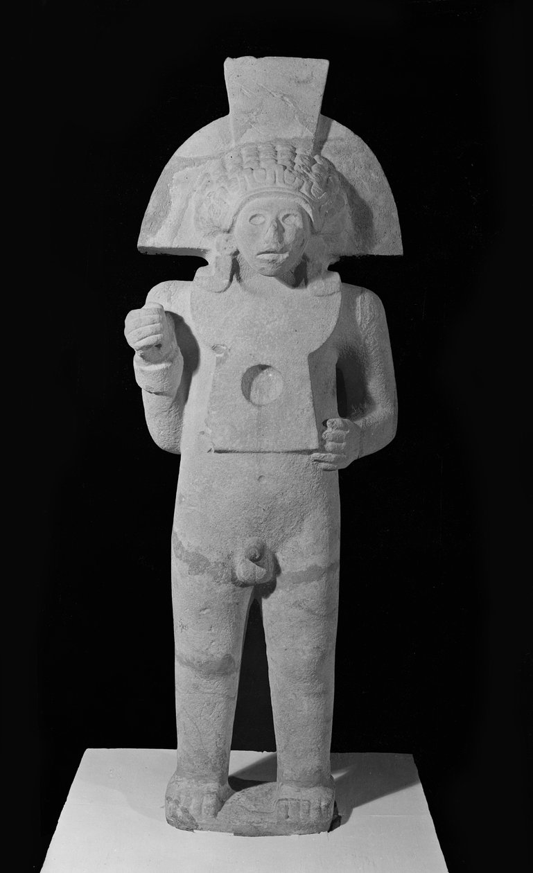 Centeotl ، إله الذرة ، Huastecan ، c.1000-1250 (الحجر الجيري) بواسطة قبل الكولومبي