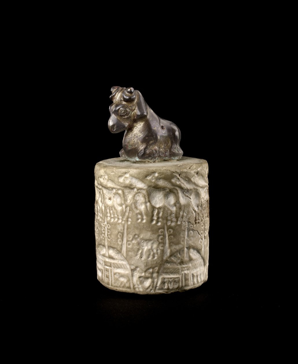 ختم اسطوانة يعلوه مقبض كبش ، Uruk c.3000 بواسطة قبل التاريخ
