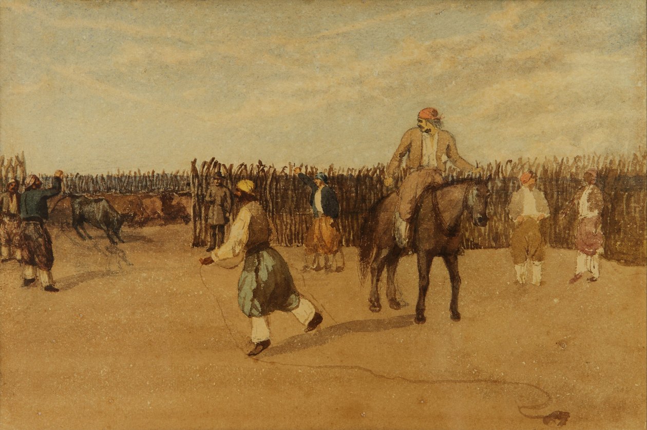 في الزريبة بواسطة Prilidiano Pueyrredon