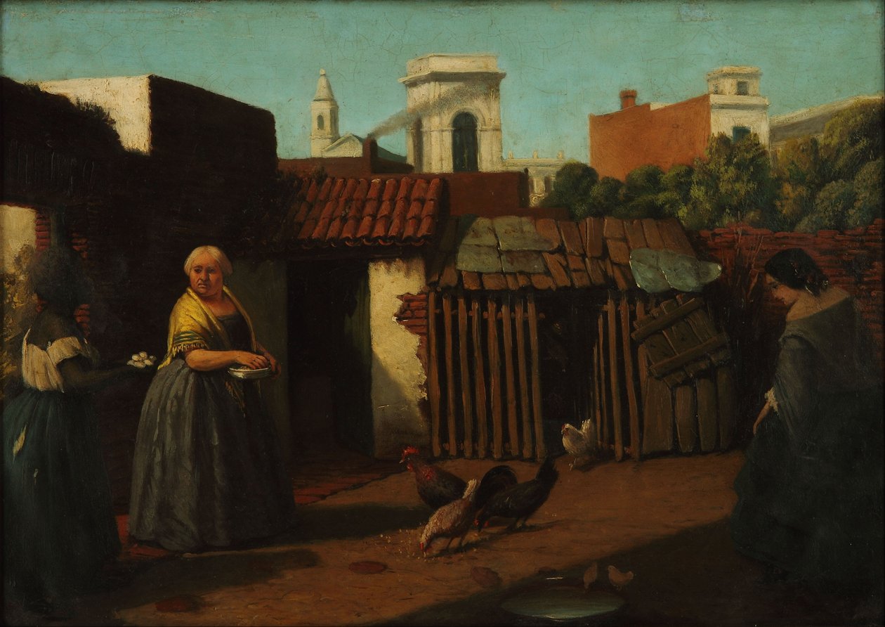 فناء بوينس آيرس عام 1850 بواسطة Prilidiano Pueyrredon