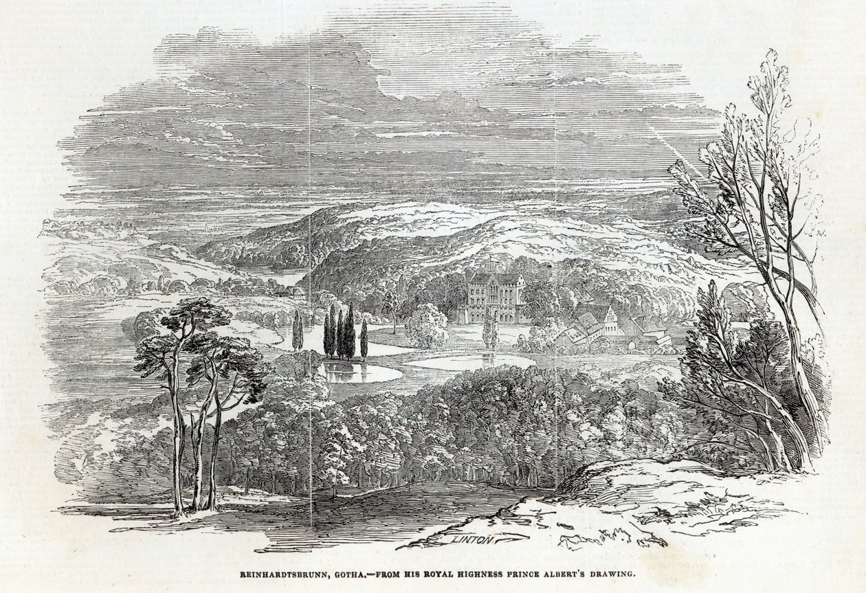 رينهاردتسبرون ، جوثا ، نقشها وي جيه لينتون ، من "أخبار لندن المصورة" ، 30 أغسطس 1845 بواسطة الأمير ألبرت ساكس ساكس كوبورغ وجوثا