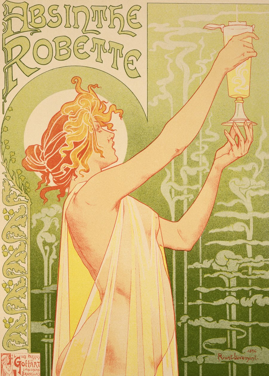 استنساخ ملصق إعلاني "Robette Absinthe" ، 1896 بواسطة Livemont الخاص