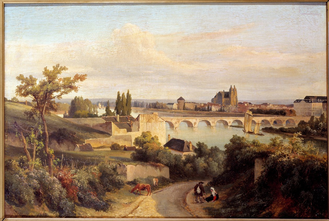 جسر الجولات في عام 1833 لوحة رسمها بروسبر باربو (1798-1878) 1833 نانت ، متحف الفنون الجميلة بواسطة بروسبر باربو