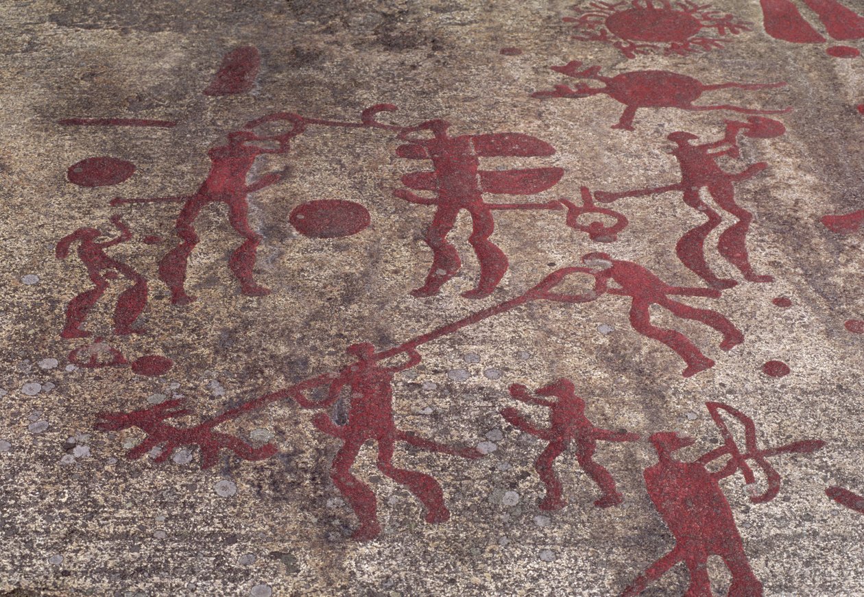 مشهد الصيد (الرسم الصخري) بواسطة protohistoric