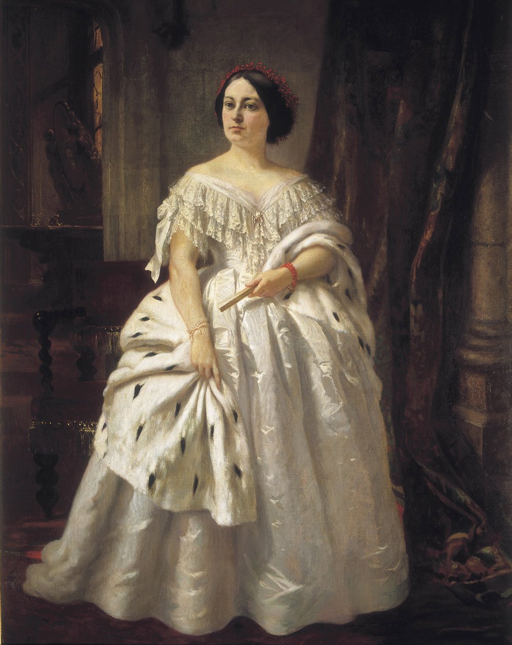 لامادريد ، تيودورا (1821-1886). الممثلة الاسبانية (زيت على قماش) بواسطة الحكيم لويس لاري
