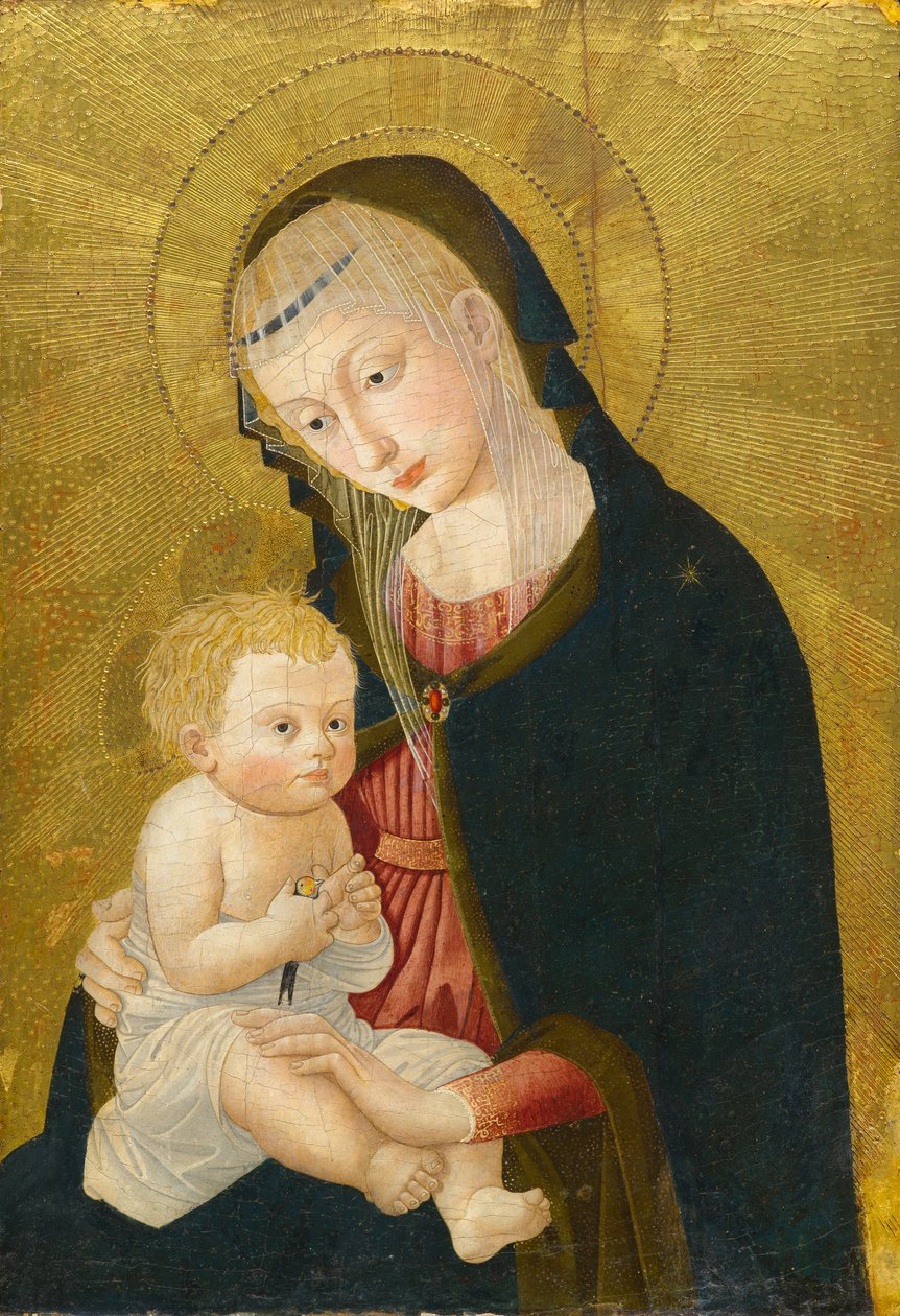 مادونا والطفل ، بعد عام 1445 (تمبرا وورقة ذهبية على لوح) بواسطة Pseudo Jacopino di Francesco