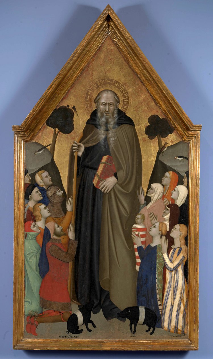 Puccio di Simone. القديس أنتوني - رئيس الدير. 1353 ، فابريانو ، معرض الفنون المدنية بواسطة Puccio di Simone