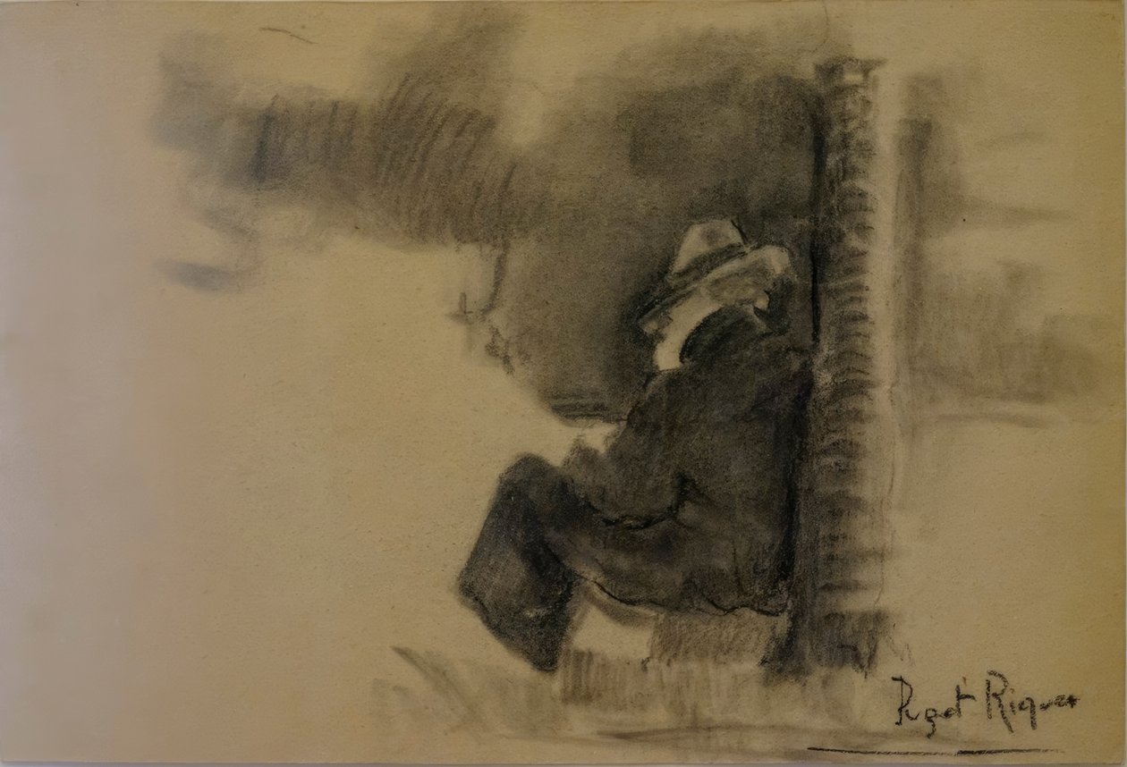 esbozo, Narcís Puget Riquer, dibujo al carboncillo, museo Puget, casa noble de Can LLaudis , Dalt Vila, Ibiza, balearic islands, Spain بواسطة بوجيه ريكير