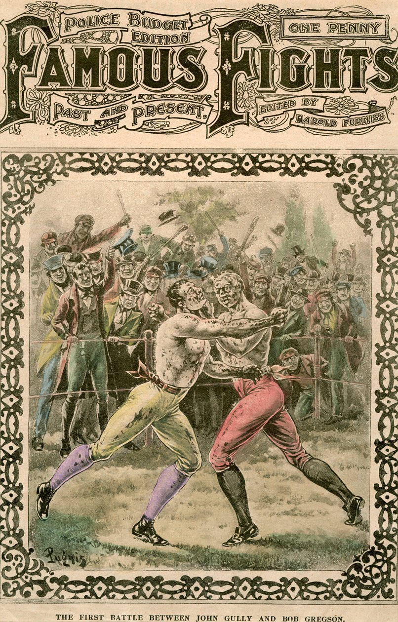 المعركة الأولى بين جون جولي وبوب جريجسون ، 1807 أواخر القرن التاسع عشر أو أوائل القرن العشرين. بواسطة بوجنس