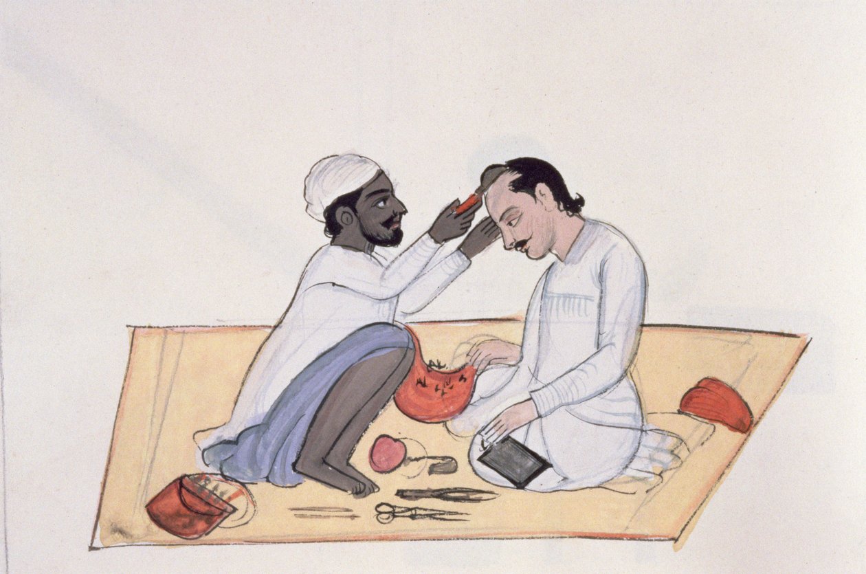 الحلاق ، c.1890 (مرحاض على ورق) بواسطة المدرسة البنجابية