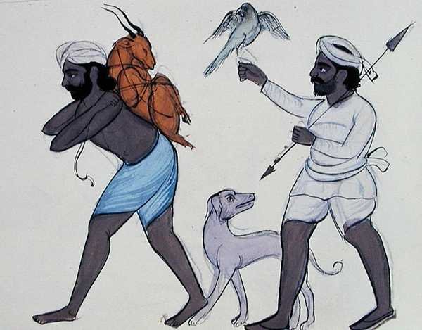 الصيادون ، 1890 (ألوان مائية على ورق) بواسطة المدرسة البنجابية