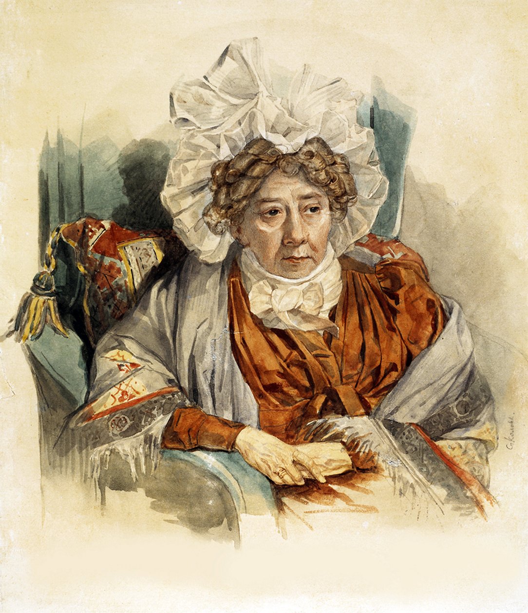 Portrayt de Natalya Kirillovna Zagryazhskaya (لها كومتيس رازوموفسكايا بواسطة بيوتر فيودوروفيتش سوكولوف