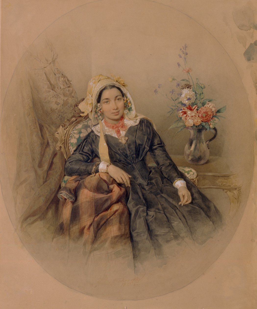 صورة البارونة Iuliania Ivanovna Klodt von Jürgensburg ، 1845 بواسطة بيوتر فيودوروفيتش سوكولوف