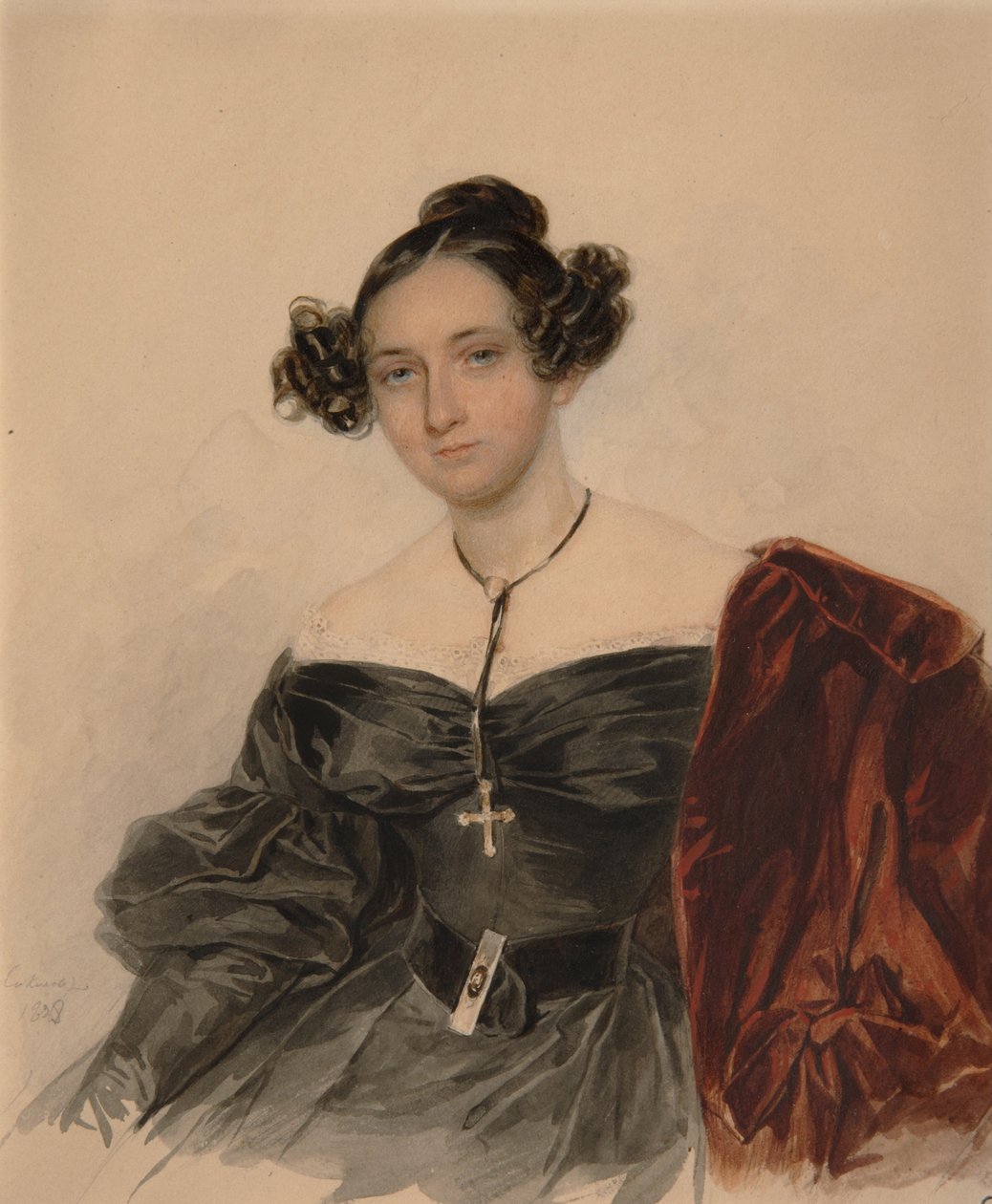 صورة الكونتيسة Nadezhda Ivanovna Golitsyna 1796-1868 ، née الكونتيسة Kutaysova ، 1832 بواسطة بيوتر فيودوروفيتش سوكولوف
