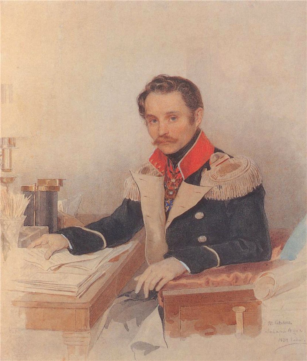 صورة ليوني فاسيليفيتش دوبلت 1792-1862 ، رئيس أركان سلاح الدرك ، 1834 بواسطة بيوتر فيودوروفيتش سوكولوف