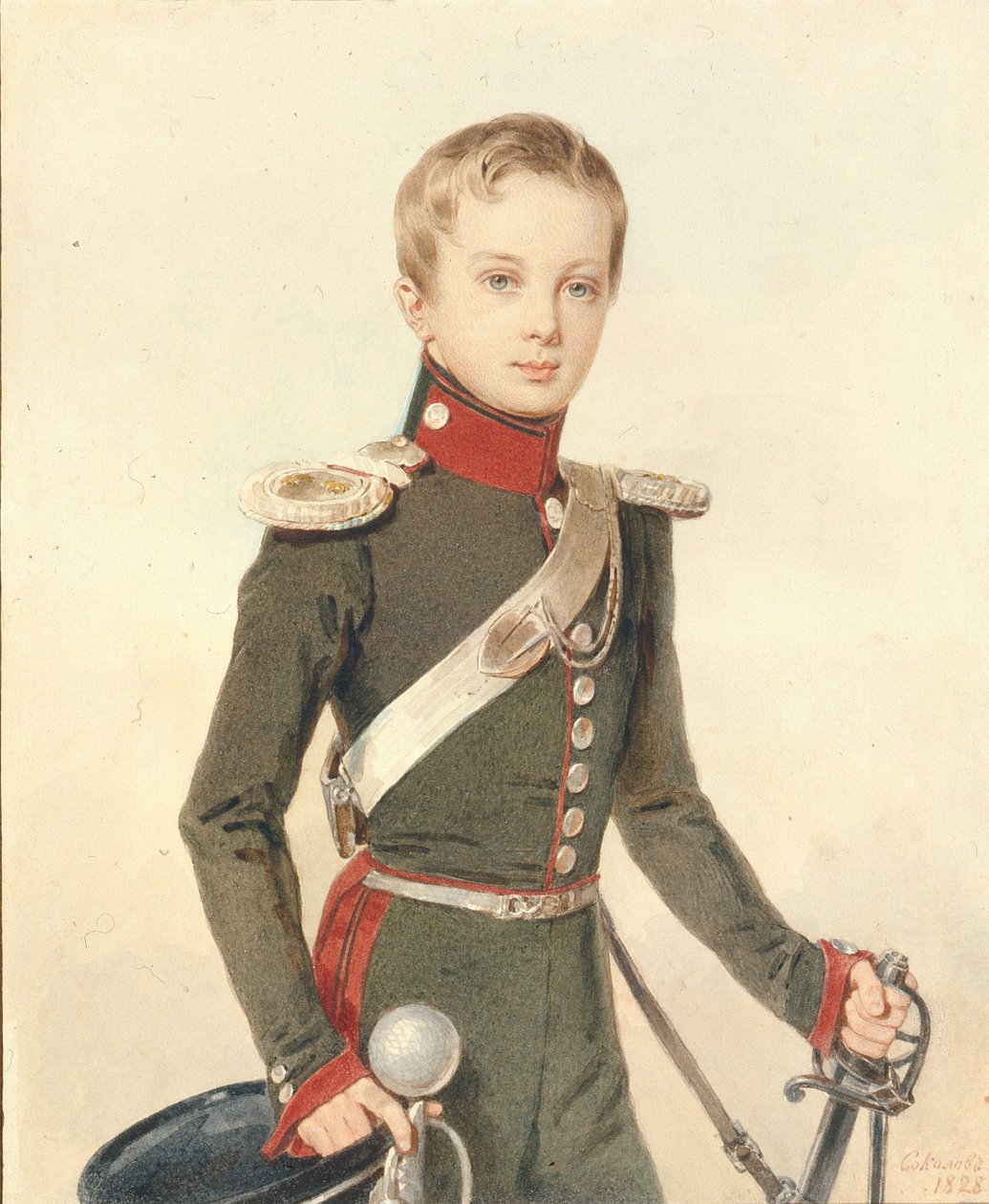 صورة ولي العهد ألكسندر نيكولايفيتش 1818-1881 ، 1828 بواسطة بيوتر فيودوروفيتش سوكولوف