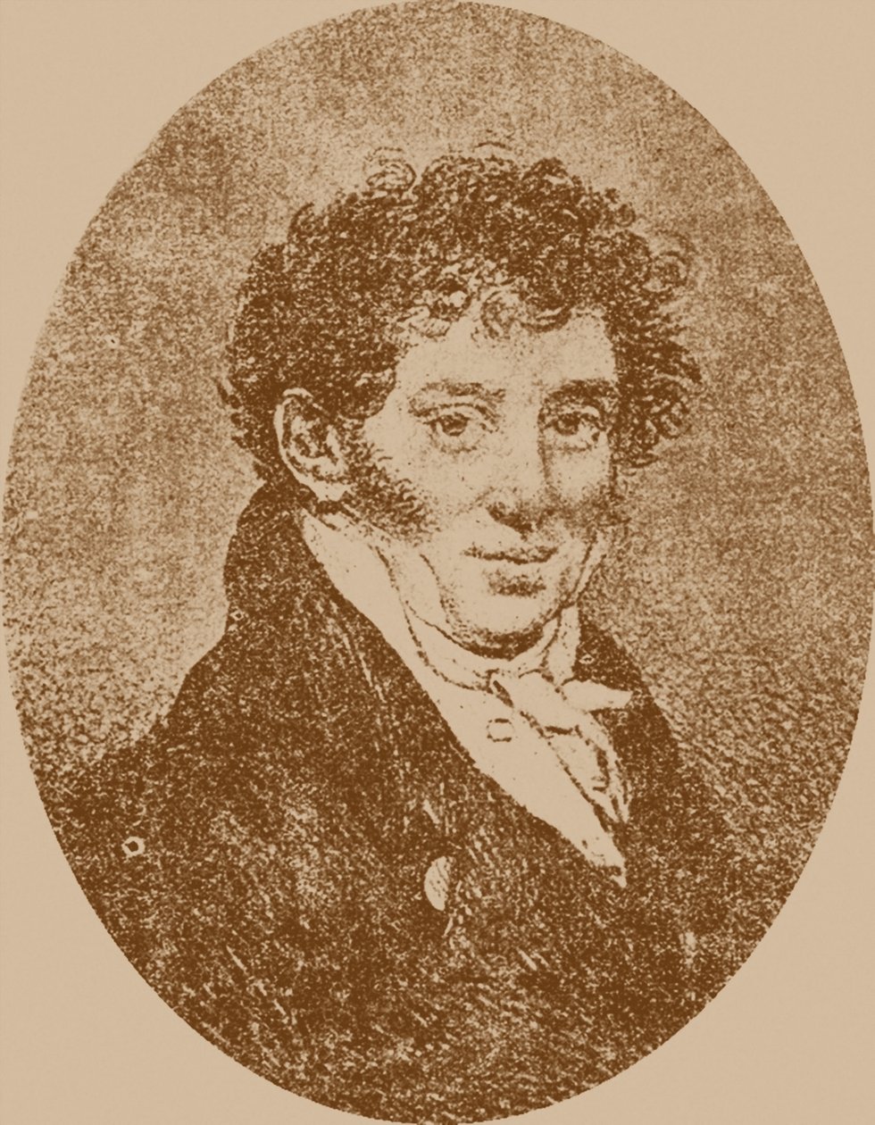 صورة للمؤلف وعازف الجيتار أندريه أوسيبوفيتش سيشرا 1773-1850 ، 1817. بواسطة بيوتر فيودوروفيتش سوكولوف