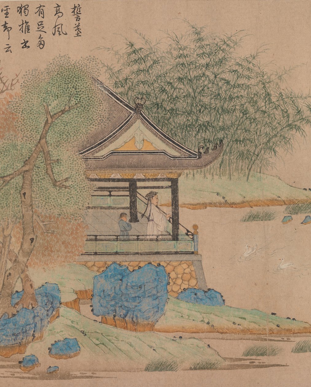 وانغ Xizhi يراقب الأوز ، حوالي 1295. بواسطة تشيان شوان