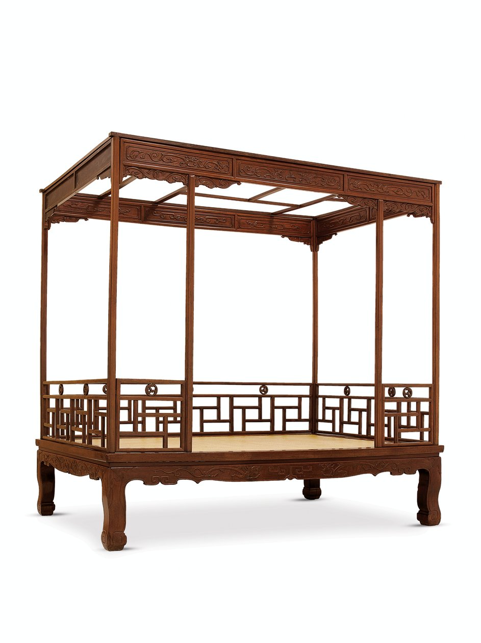 سرير Huanghuali بستة أعمدة ، أسرة Jiazichuang Qing (الخشب) (انظر أيضًا 469035) بواسطة اسرة تشينغ الصينية