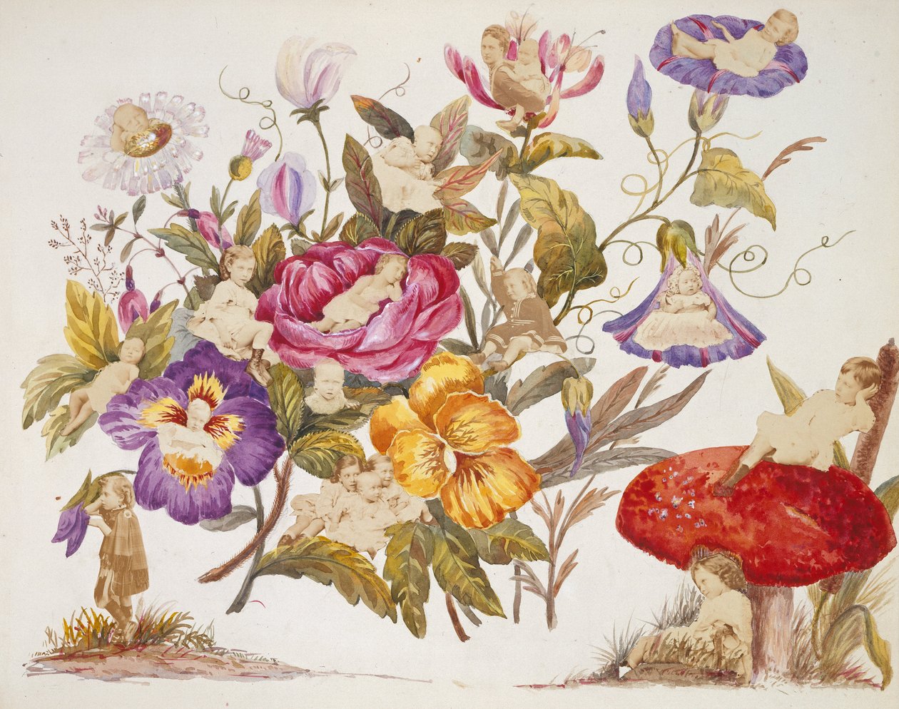 ألبوم للتصاميم رسمتها أميرة ويلز ألكسندرا ، يتضمن صورًا فوتوغرافية ، 1866-1869 بواسطة الملكة الكسندرا