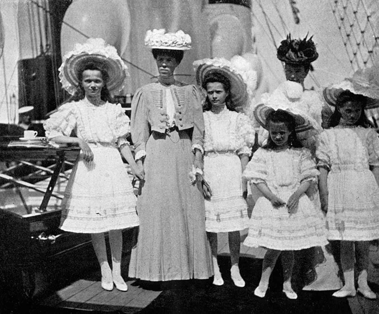 أم وأخت وأبناء القيصر نيقولا الثاني 1868-1918 من روسيا ، 1908. بواسطة الملكة الكسندرا