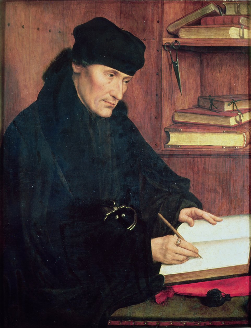 صورة لإراسموس روتردام (1466-1536) بواسطة كوينتين ماسيس أو ميتسيس