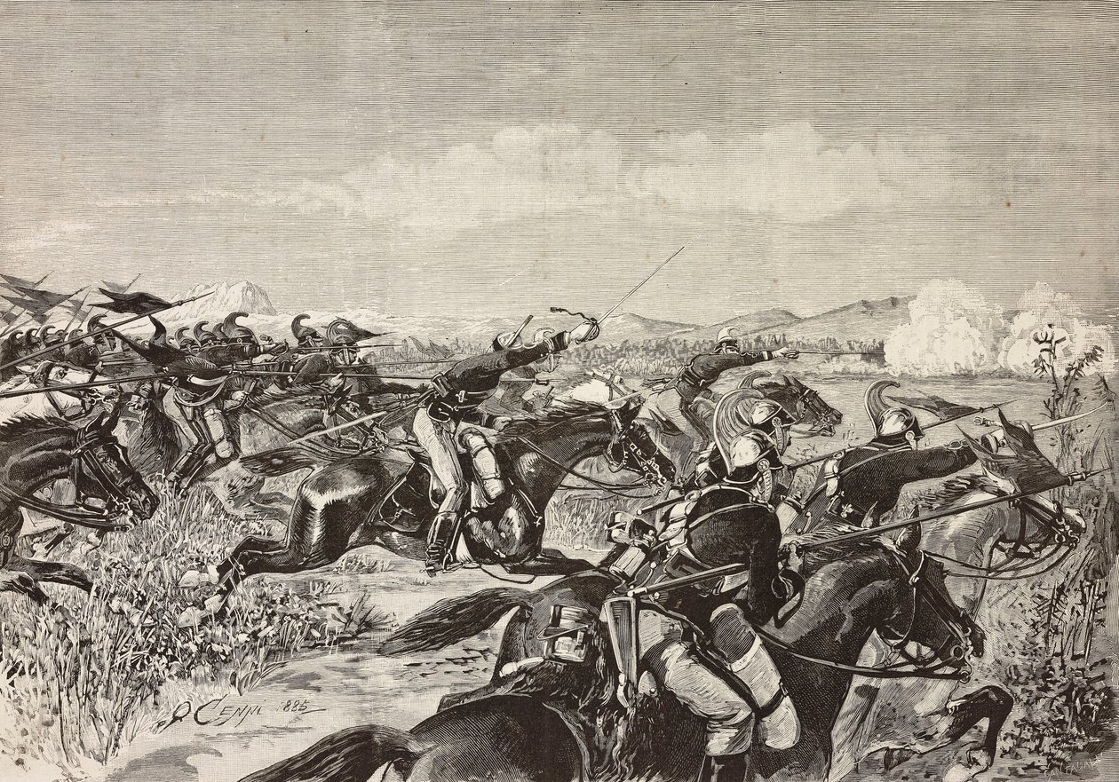 Savoy Cavalry Regiment charging, September 10 بواسطة كوينتو سيني