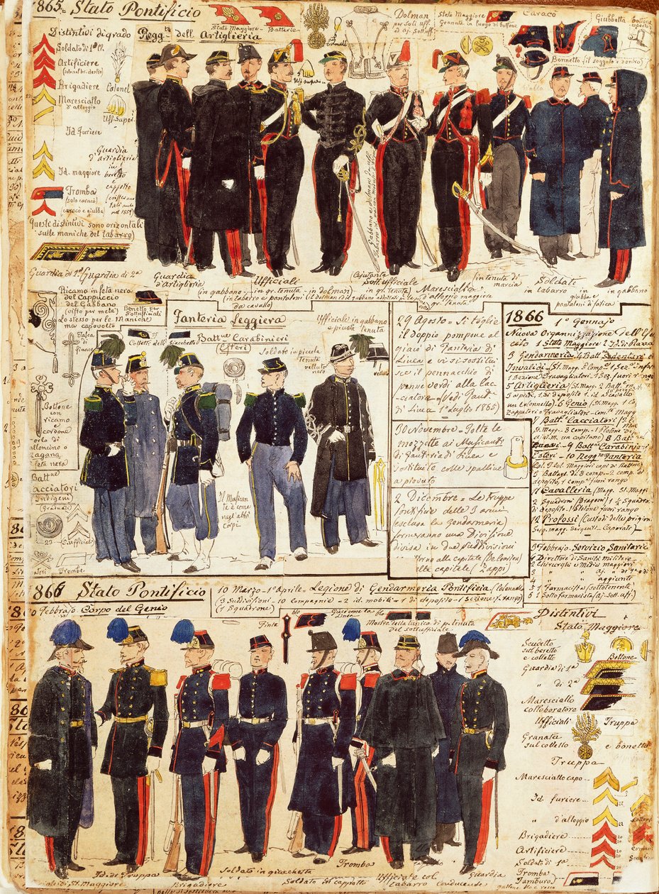 Various uniforms of the Papal States بواسطة كوينتو سيني