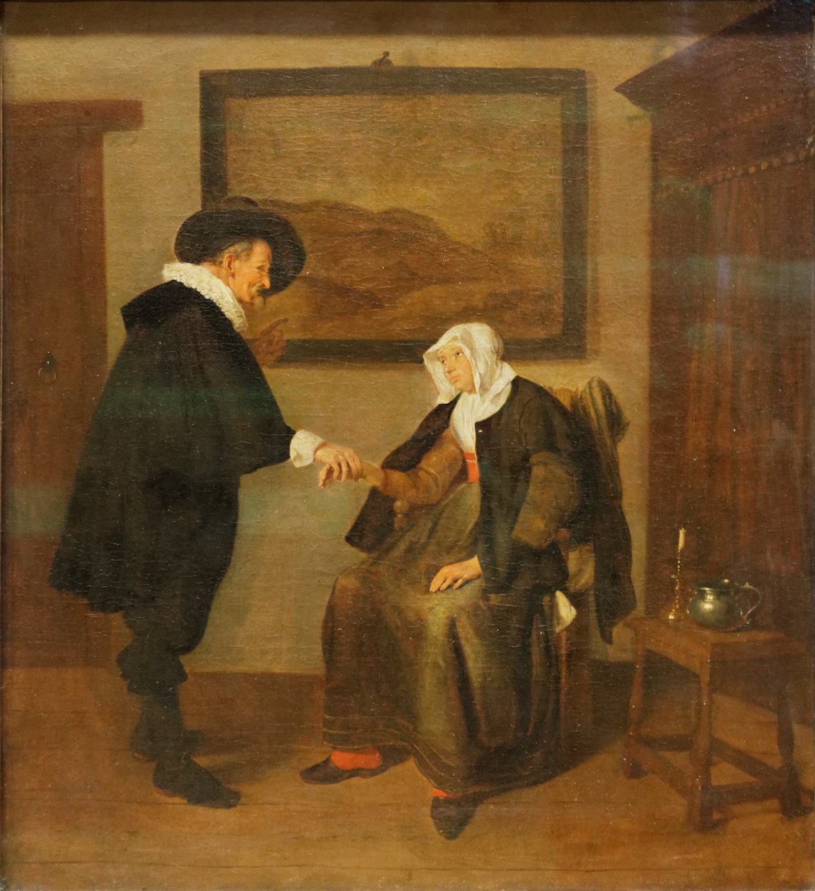 Quiringh Gerritsz. من Brekelenkam - La visite du médecin بواسطة Quiringh فان Brekelenkam
