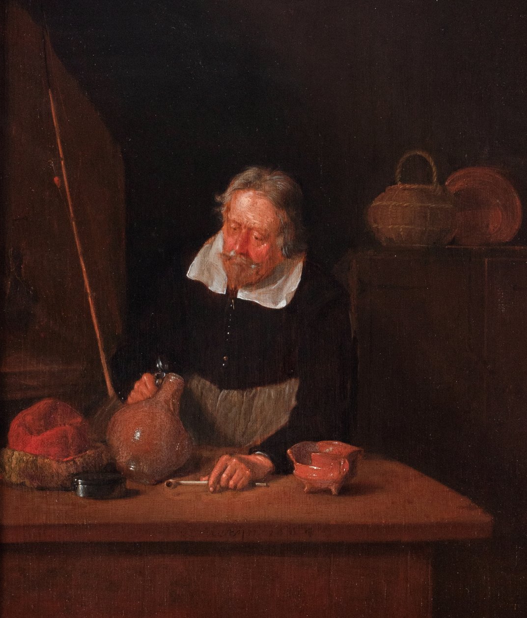 The Kannekijker (الشخص الذي يحدق بحزن في قاع إبريق فارغ) بواسطة Quiringh Gerritsz. فان بريكيلينكام